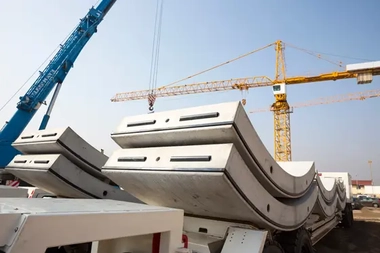 Éléments en béton pour grue de tunnel de métro