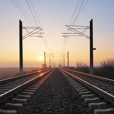 Sunset Over Railway