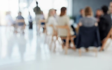 employees having a meeting