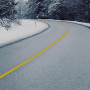 Snow-covered road