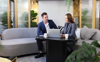 Business experts in a meeting