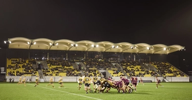 newly redeveloped East Stand of Yarrow Stadium