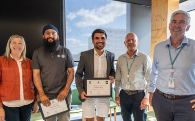 Graduates and industry partners at Tauranga City Council celebrate the Project New Grad program completion.