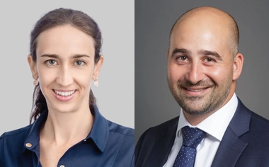 Side-by-side professional headshots of GHD's Tara Dally in a blue collared shirt and Jason Fonti in a suit and tie.