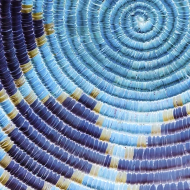 Circular Blue Native Weave Background