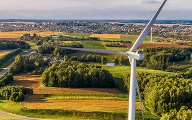 wind turbine in a wind farm