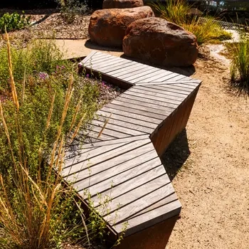 Sustainable deck in Bendigo Botanic Gardens