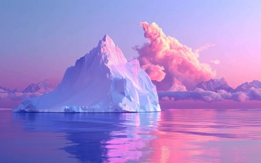 Iceberg in a Pastel Sky