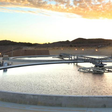 wastewater treatment facility sedimentation tanks