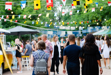 people at a community event