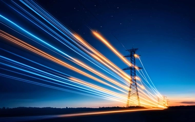 power lines and towers