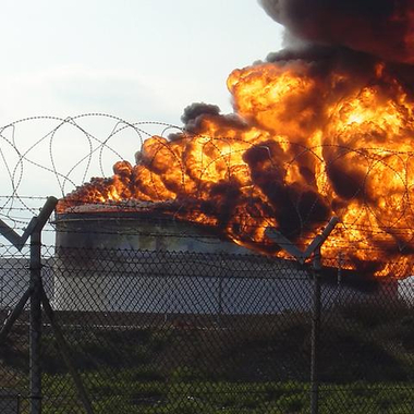 incendie dans une usine chimique