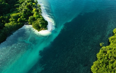 aerial view of the Solomon Islands 