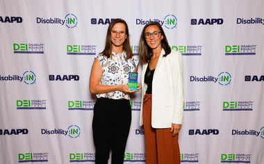 GHD group receiving the 2023 Best Place to Work for Disability Inclusion award