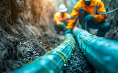 Underground broadband pipeline 