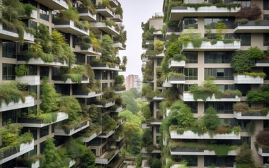 Modern green building 