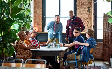 diverse group of employees in a meeting