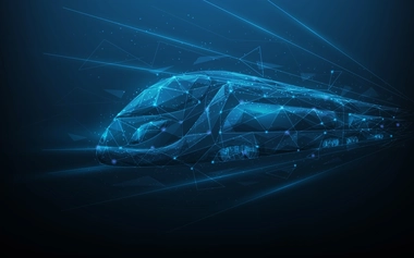 Digitised wireframe high-speed train