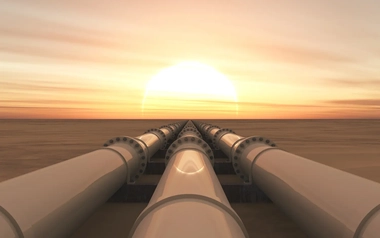 hydrogen pipelines in a desert