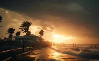 Hurricane by the beach 