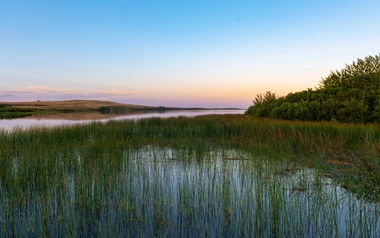 Prairie Lake at sunset
