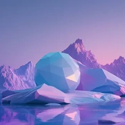 AdobeStock_745918363_serene-landscape-of-icebergs-and-mountains-with-purple-hues-low-poly