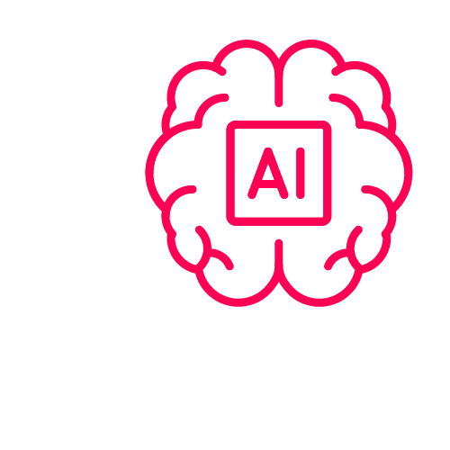 Advanced analytics and artificial intelligence icon
