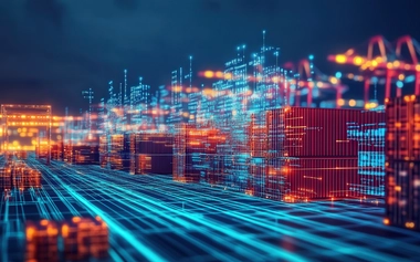 abstract image of digital world