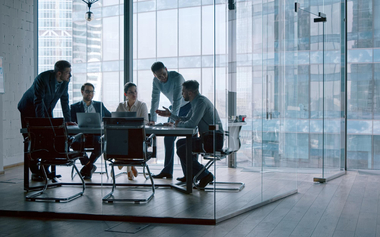 business leaders having a meeting in a room