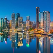 Skyscrapers surrounding Brisbane River