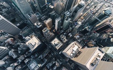 Aerial view of New York City