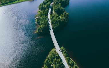 Bridge over a lake