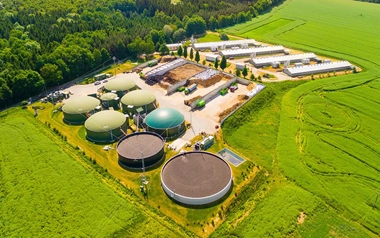 Aerial view of Czech Republic Farm