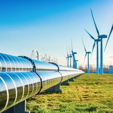 AdobeStock_601218452_Hydrogen pipeline with wind turbines