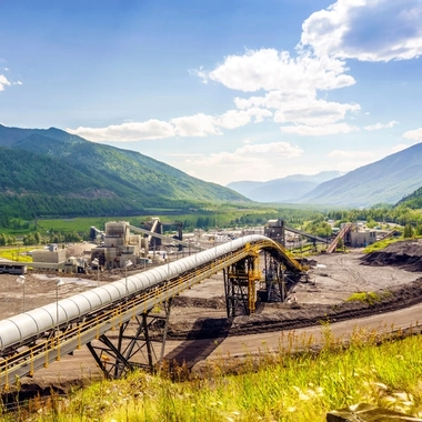 industrial infrastructure among mountains