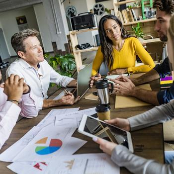 business team having a meeting